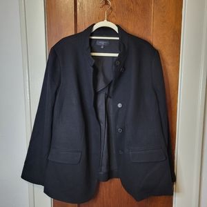 TALBOTS Black Mandarin Collar Blazer/Sweater SZA 22W